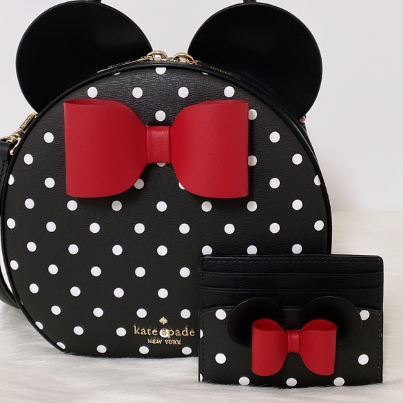 NWT💃Kate Spade X Disney Minnie Mouse crossbody bag and cardholder Wallet Set - Picture 2 of 14